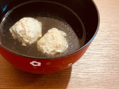 餅入り⭐柚子胡椒が香る鶏団子のお吸い物